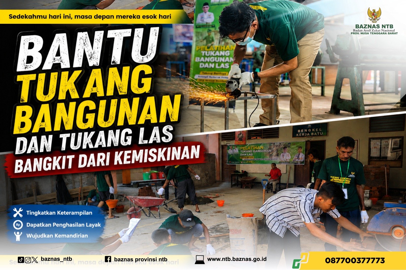 Bantu Tukang Bangunan dan Las Bangkit dari Kemiskinan