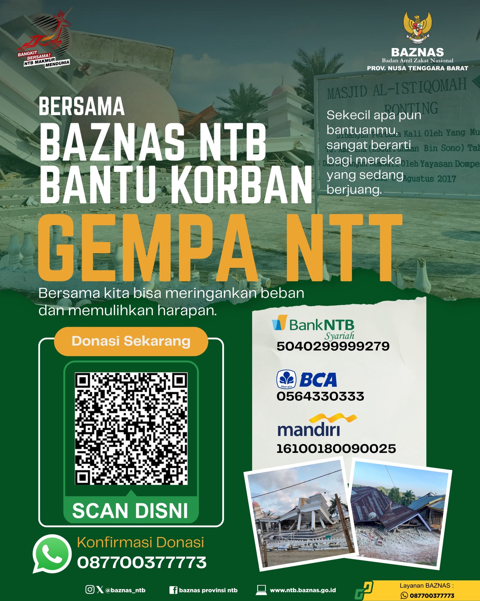 SOLIDARITAS NTB UNTUK KORBAN GEMPA NTT